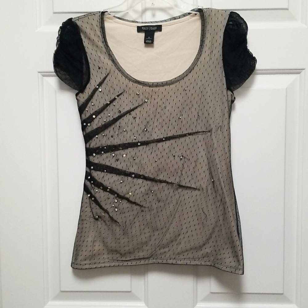 🖤Gorgeous White House Black Market Sparkle Top
